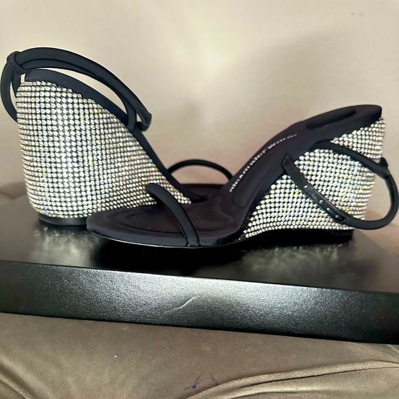 ALEXANDER WANG, Dahlia Crystal Embellished Wedge Heel Sandals, size 40 - Picture 3 of 9